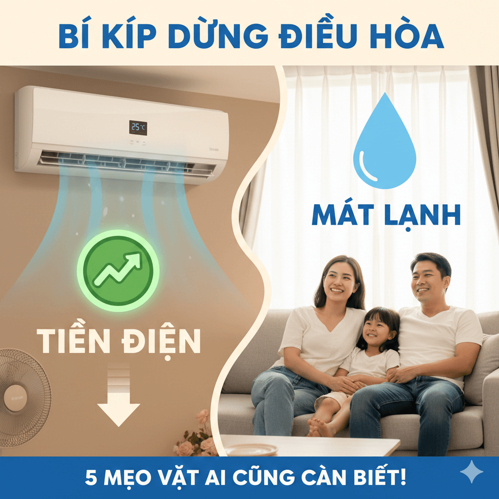 Bí Kíp Dùng Điều Hòa "Mát Rượi" Mà Vẫn Tiền Điện Vẫn Cực Thấp
