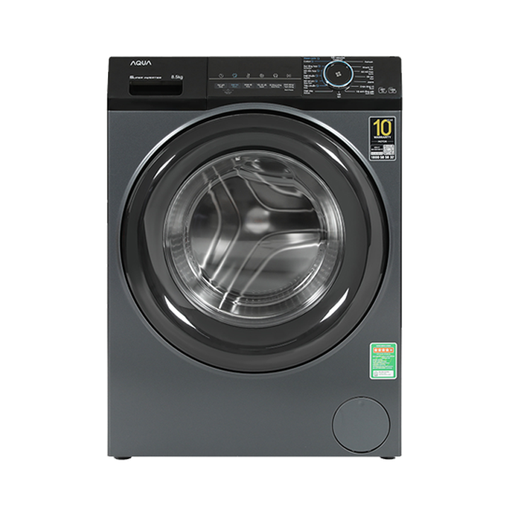 Máy giặt lồng ngang AQUA inverter 8.5kg AQD-A852J.BK màu đen